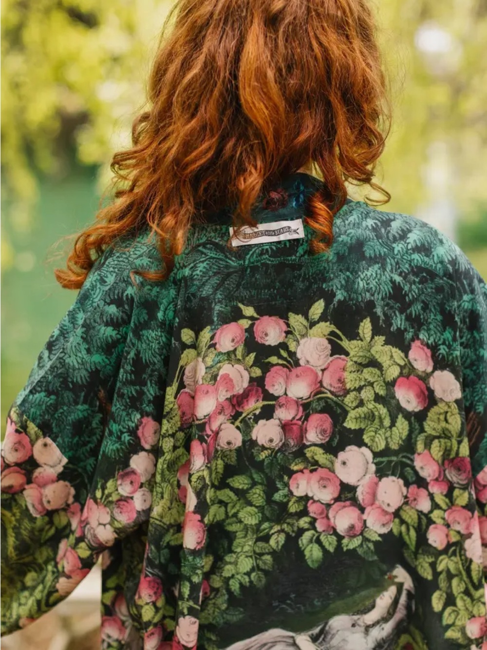 Market of Stars ✨ The Dreamer Matinée Duster with Roses & Rabbits - Picture 13 of 16